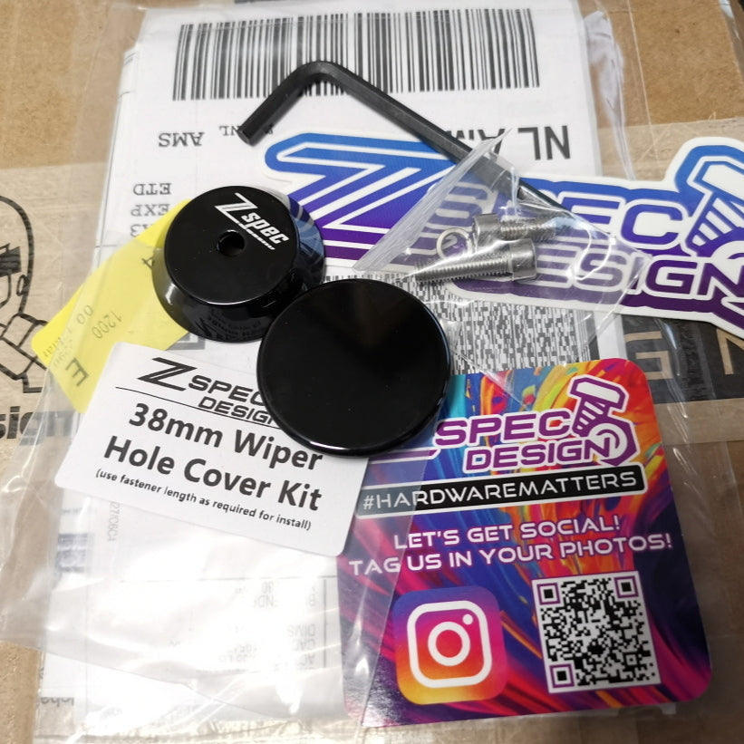 ZSPEC 38mm Rear Washer Nozzle Hole-Cover, Weather-Proof, fits holes 14mm-30mm - ZSPEC Design LLC - Hardware Fasteners - 38mm, delete, nozzle - zspecdesign.com