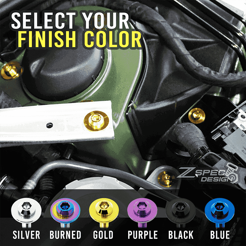 ZSPEC "Right-Side Engine Cover" Fastener Kit for the Honda Grom, Grade-5 Titanium - ZSPEC Design LLC - Hardware Fasteners - Fastener Kit, grom, honda, Motorcycle - zspecdesign.com