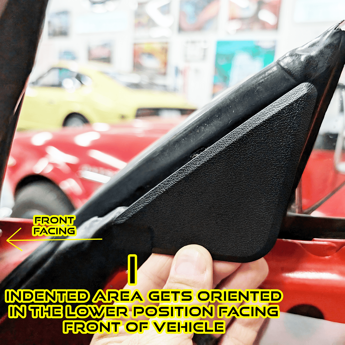 ZSPEC Z31 300zx Door Side-Mirror Interior Trim Covers, Black, Left & Right Side - ZSPEC Design LLC - Hardware Fasteners - locking, nisssan, t-top, z31, z31 t-top - zspecdesign.com