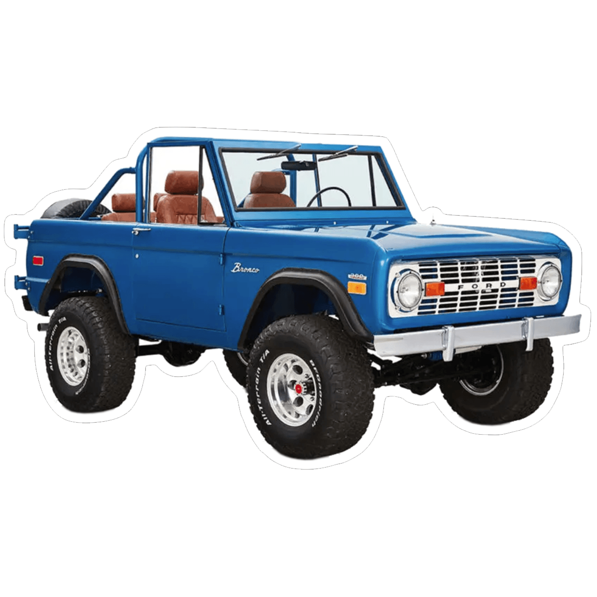 Ford Bronco Early-Model Vinyl Decal / Sticker, Blue - ZSPEC Design LLC - Decals - Decal, ford, fordgt, fox, gt40, lifestyle, mustang, s197, s550, sn95, sticker - zspecdesign.com