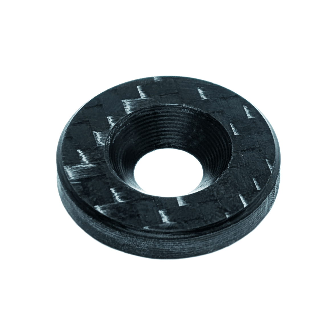 ZSPEC Carbon-Fiber Dress-Up Washers (Carbon-Weave Style), Sold Per Each, Great for automotive or other projects - compatible with DIN 7991 FHSC fasteners.