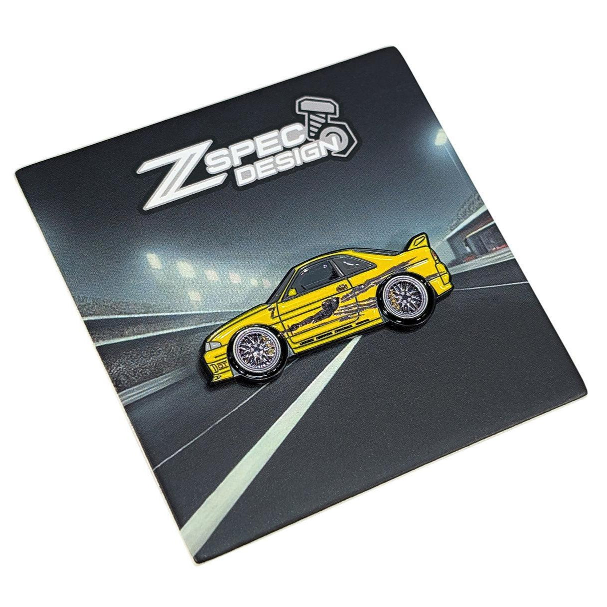 ZSPEC Collector Lapel / Hat Pin - Yellow S15 Skyline Tuner F&F-Style - ZSPEC Design LLC - Pin - accessory, lapel, lifestyle, pin, saltflats, socal - zspecdesign.com