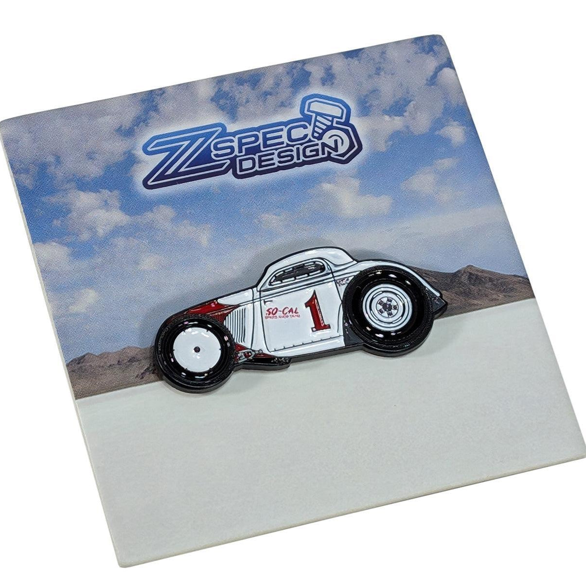 ZSPEC Collector Lapel / Hat Pin - SoCal Salt-Flats Hot-Rod Racer - ZSPEC Design LLC - Pin - accessory, lapel, lifestyle, pin, saltflats, socal - zspecdesign.com