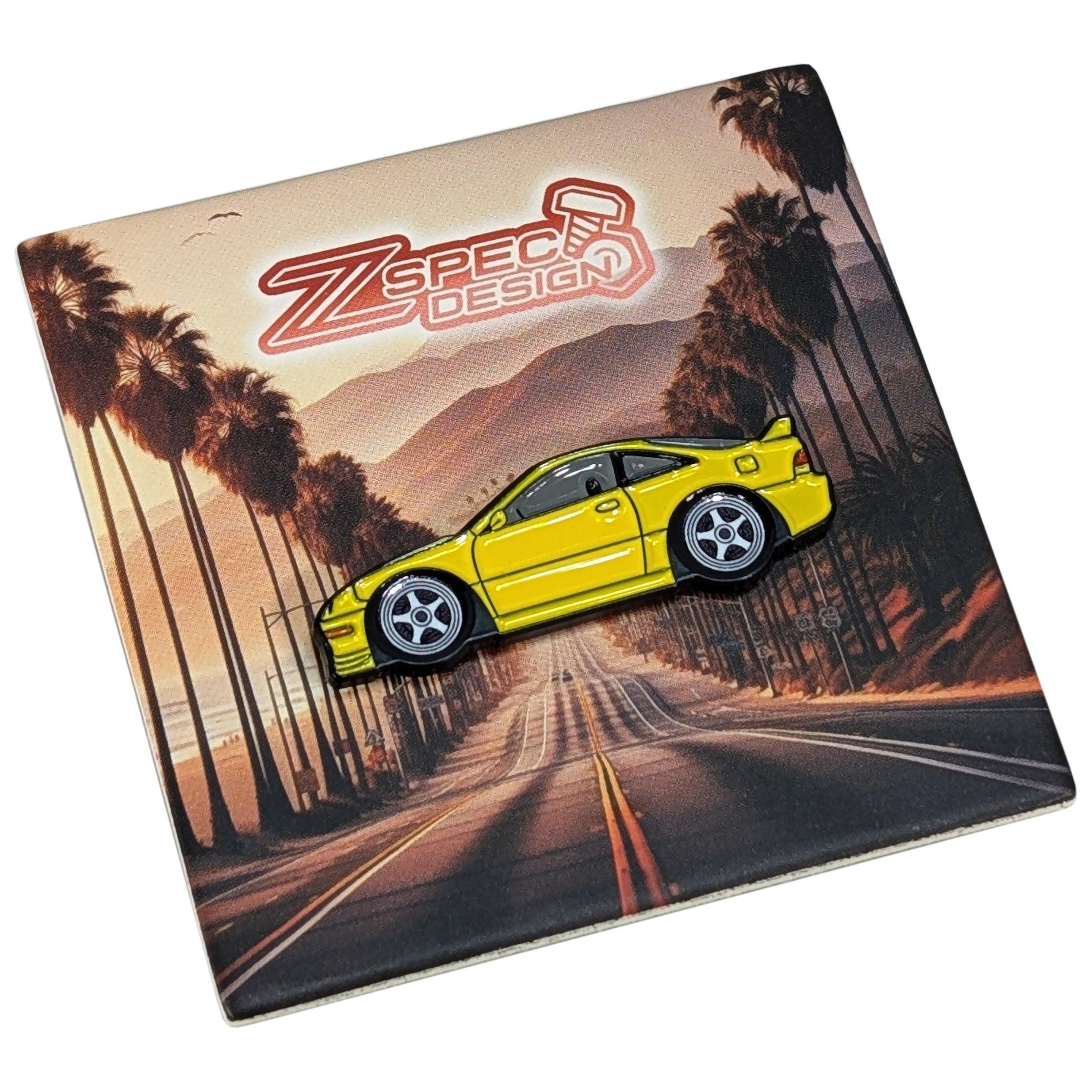 ZSPEC Collector Lapel / Hat Pin - Yellow Integra JDM Cruiser - ZSPEC Design LLC - Pin - accessory, lapel, lifestyle, pin, saltflats, socal - zspecdesign.com
