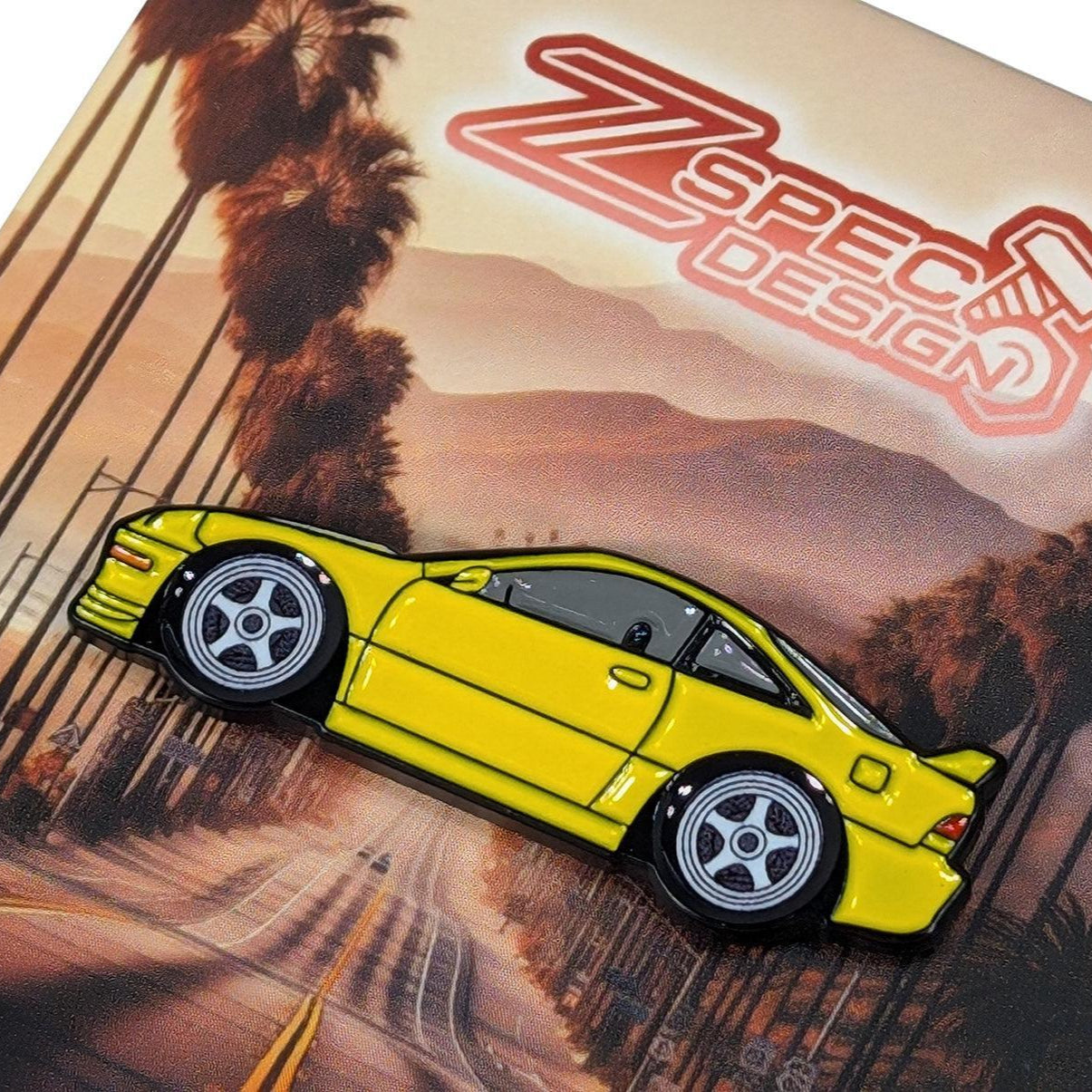 ZSPEC Collector Lapel / Hat Pin - Yellow Integra JDM Cruiser - ZSPEC Design LLC - Pin - accessory, lapel, lifestyle, pin, saltflats, socal - zspecdesign.com