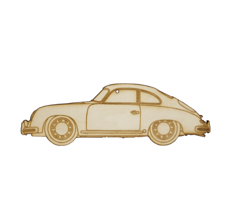 ZSPEC Laser-Engraved Wood Ornament, Style: Porsche 356 , Birch - ZSPEC Design LLC - Holiday Ornaments - 356, holiday, Porsche, ornament, - zspecdesign.com