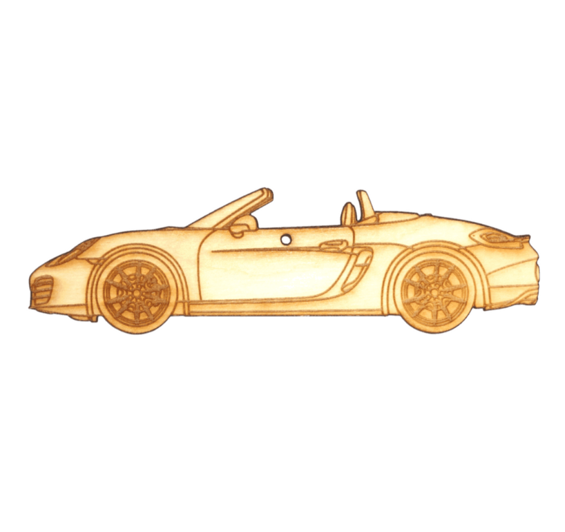 ZSPEC Laser-Engraved Birch Ornament, Style: Porsche Boxster S, ~5-inch Wide - ZSPEC Design LLC - Holiday Ornaments - body, boxster, holiday, lifestyle, ornament, porsche - zspecdesign.com