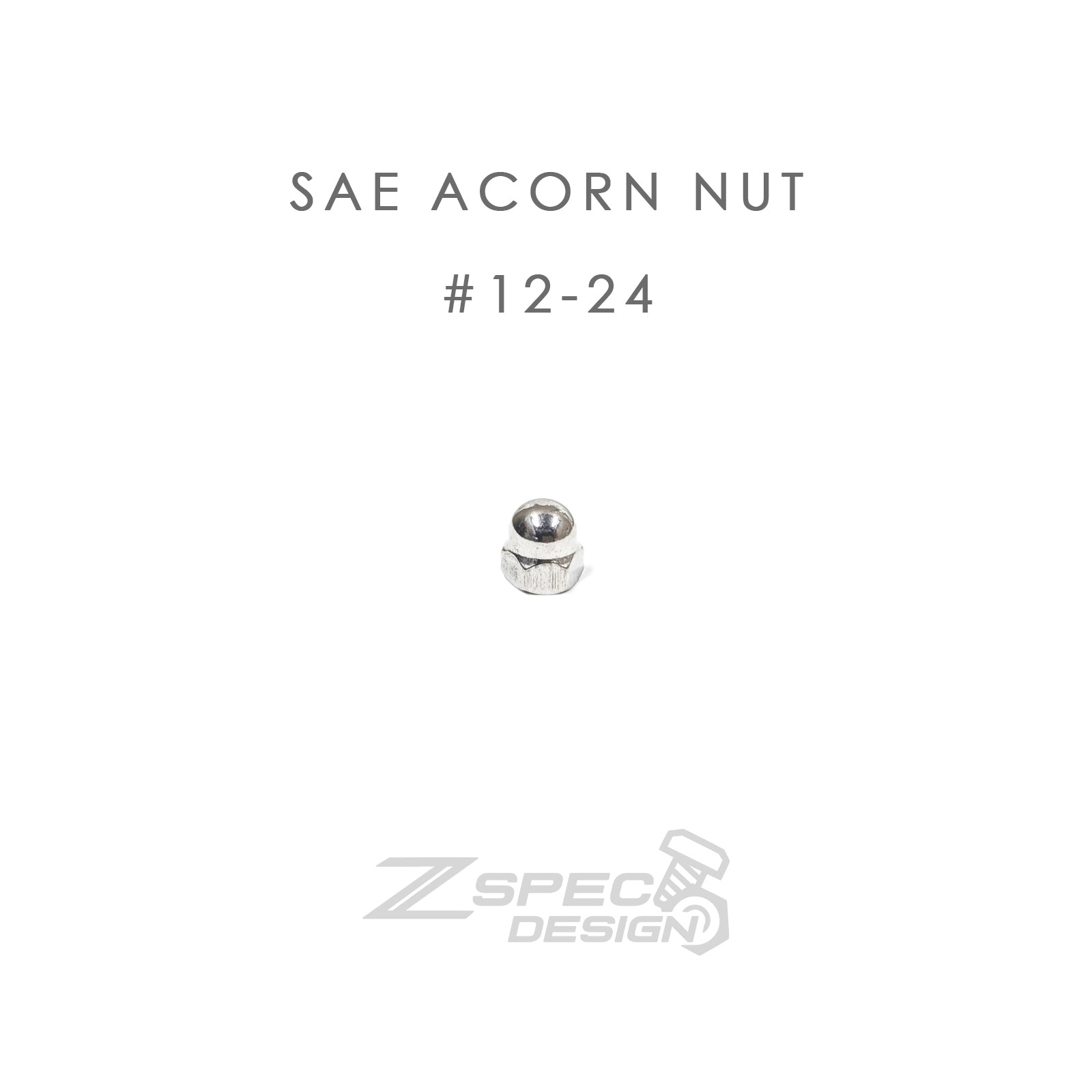 ZSPEC #12-24 SAE Acorn Nuts, SUS304 Stainless, 10-Pack