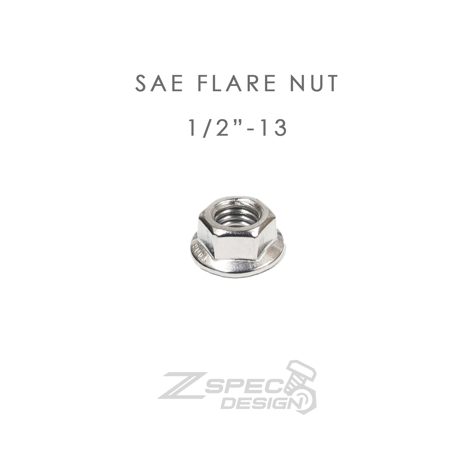 ZSPEC 1/2"-13 SAE Flare Nuts, SUS304 Stainless Steel, 10-Pack