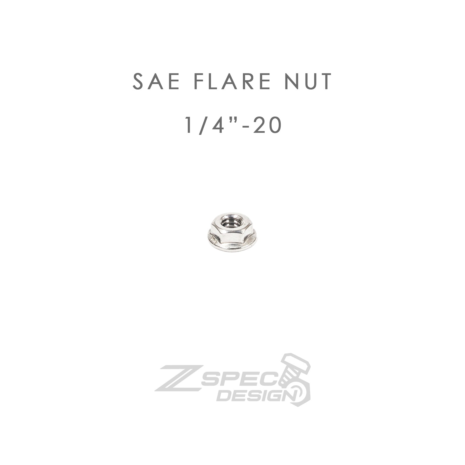 ZSPEC 1/4 SAE Flare Nuts, SUS304 Stainless Steel, 10-Pack