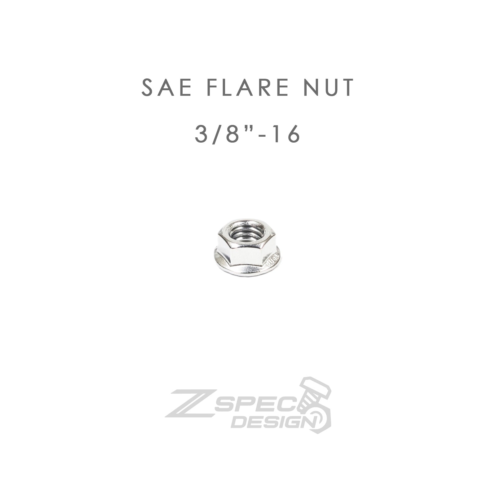 ZSPEC 3/8"-16 SAE Flare Nuts, SUS304 Stainless Steel, 10-Pack