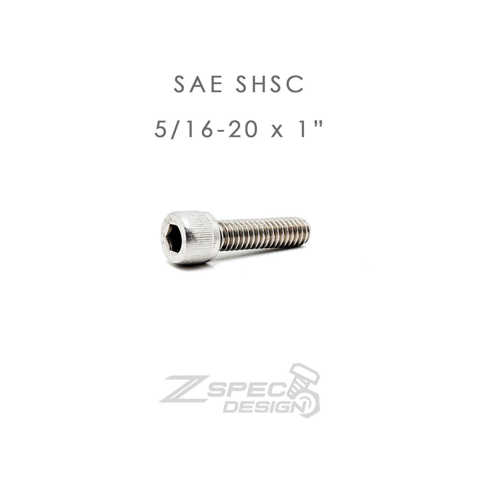 ZSPEC 5/16 x 20 SAE Socket-Cap SHSC Fasteners, Stainless, 10-Pack