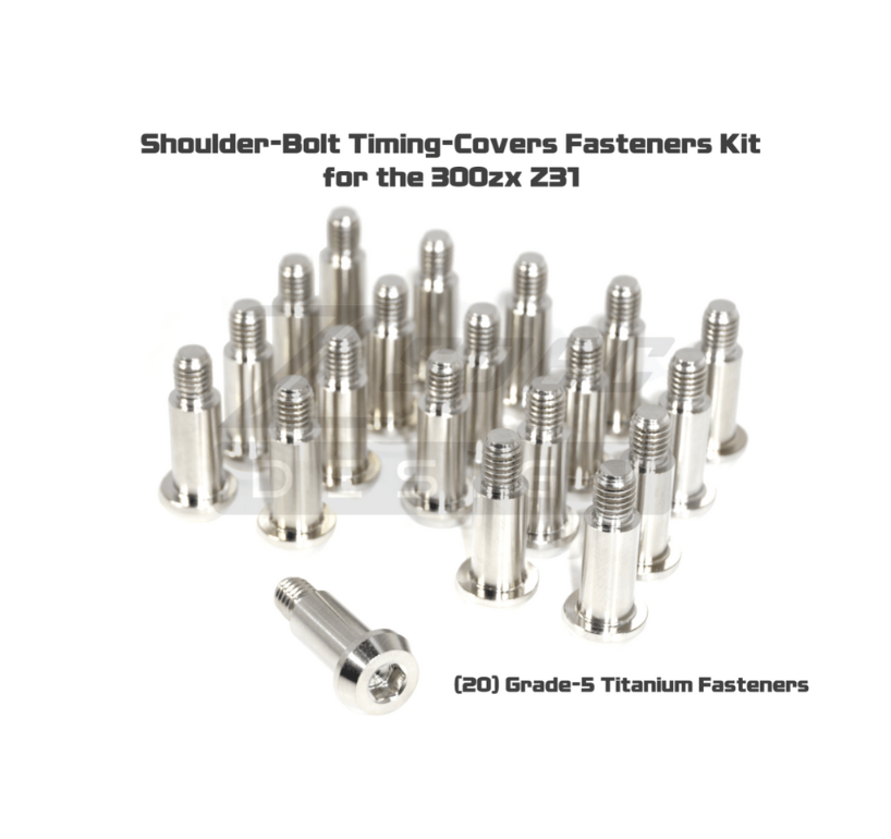 ZSPEC Shoulder-Bolt Timing Covers Fastener Kit for '84-89 Nissan 300zx Z31, Titanium - ZSPEC Design LLC - Hardware Fasteners - 300zx, Fastener Kit, nissan, shoulder-bolt, timing cover, z31 - zspecdesign.com