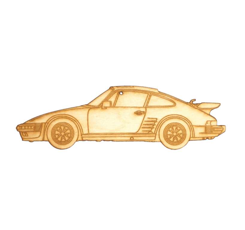 ZSPEC Laser-Engraved Birch Ornament, Style: Porsche 911 / 935, ~5-inch Wide - ZSPEC Design LLC - Holiday Ornaments - 911, 935, body, holiday, lifestyle, ornament, porsche - zspecdesign.com