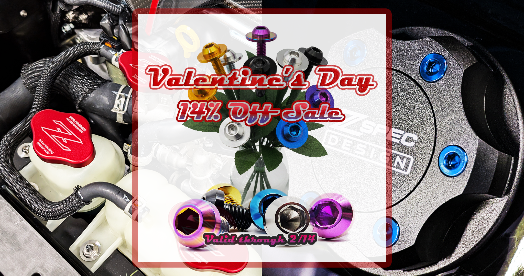 ZSPEC Valentine's Day Sale - Dress Up Bolts Washers Hardware - Titanium Stainless Billet - ZSPEC Design LLC