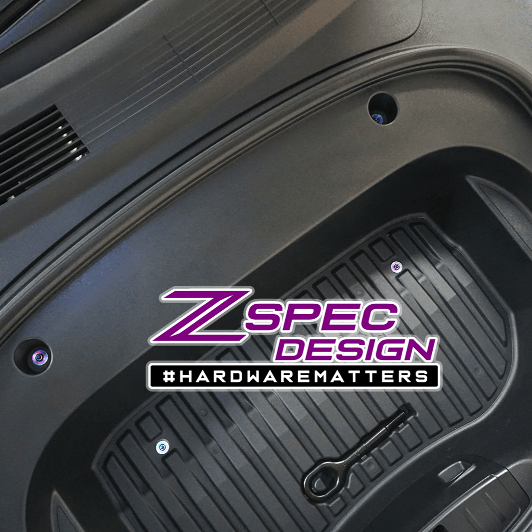 ZSPEC "Stage 2" Dress Up Bolts® Fastener Kit for the Tesla Model 3, Grade-5 Titanium - ZSPEC Design LLC - Hardware Fasteners - Fastener Kit, model 3, model3, stage 2, tesla, Washer Color - zspecdesign.com