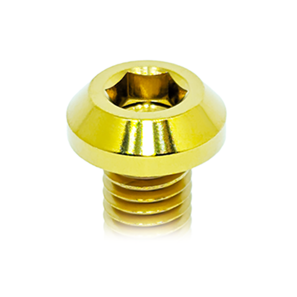 ZSPEC M6-1.0x8mm Dress-Up Bolt® Fastener, Angled Head, Titanium Grade-5, Per Each - ZSPEC Design LLC