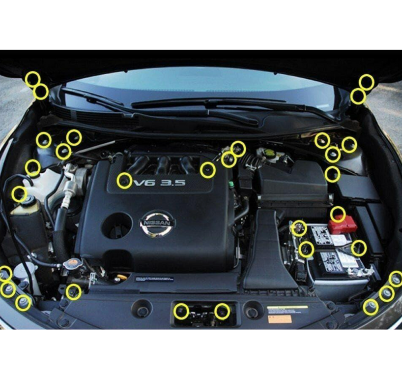 ZSPEC "Stage 3" Dress Up Bolts® Fastener Kit for '07-12 Nissan Altima, Stainless & Billet - ZSPEC Design LLC - Hardware Fasteners - altima, Fastener Kit, nissan, stage 3, Washer Color - zspecdesign.com