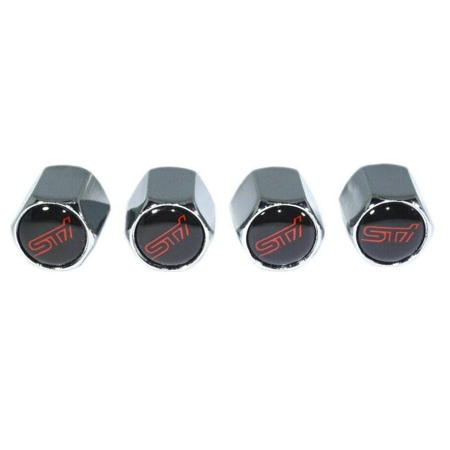 Chrome Valve Stem Tire Caps, Style: Subaru STI WRX - ZSPEC Design LLC - Hardware Fasteners - cap, sti, subaru, tire, wrx - zspecdesign.com