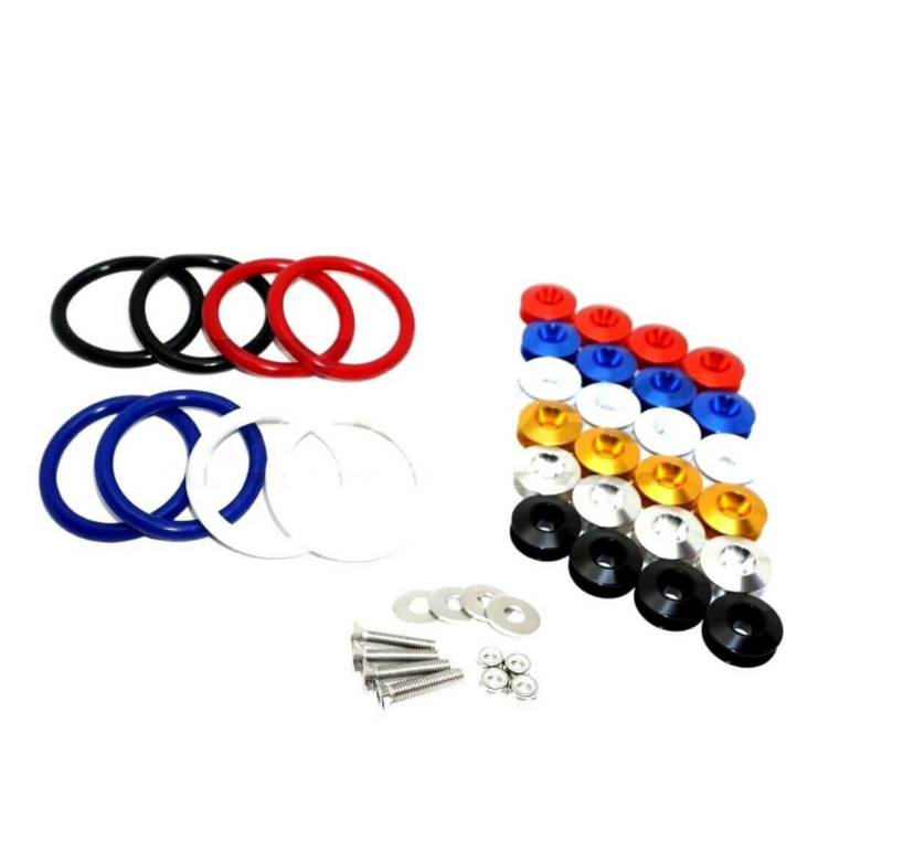 ZSPEC Quick Release Bumper Fastener Kit w/BLUE Catches & Colored Bands - ZSPEC Design LLC - Hardware Fasteners - Fastener Kit, quick release - zspecdesign.com