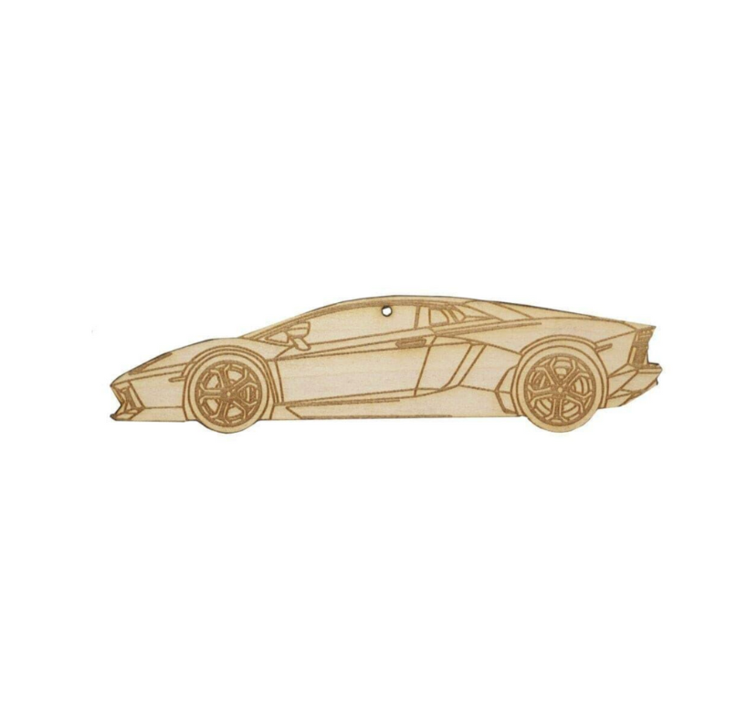 ZSPEC Laser-Engraved Wood Ornament, Style: Lamborghini Aventador, Birch - ZSPEC Design LLC - Holiday Ornaments - aventador, holiday, lamborghini, ornament - zspecdesign.com