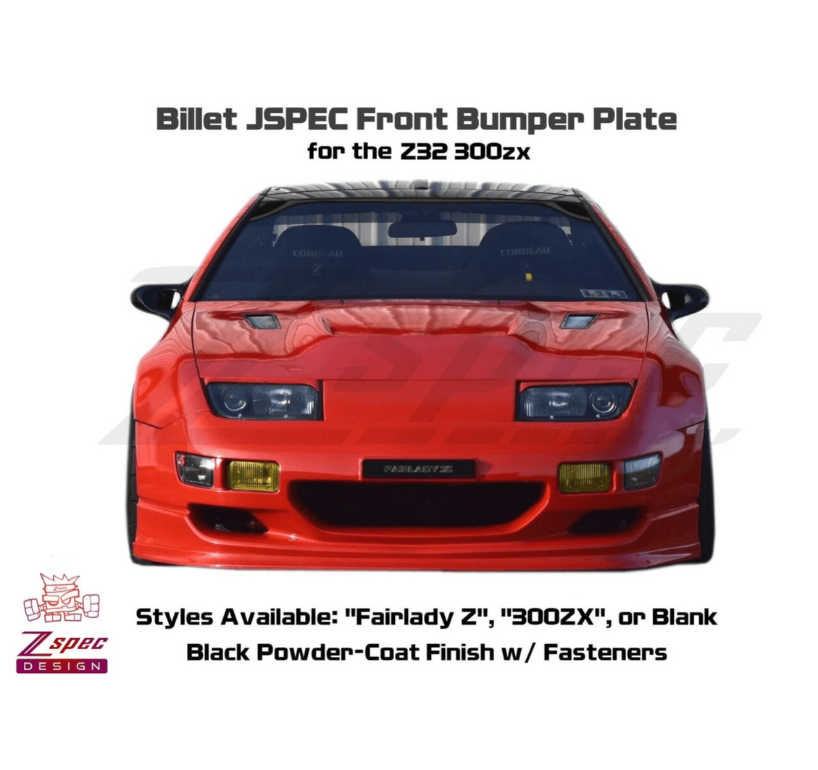 ZSPEC Front Bumper Plate for the JSPEC '90-99 Nissan Z32 300zx Fascia, Powder-Coated Billet - ZSPEC Design LLC - Vehicle Parts & Accessories - 300zx, accessory, bumper, jspec, nissan, plate, z32 - zspecdesign.com