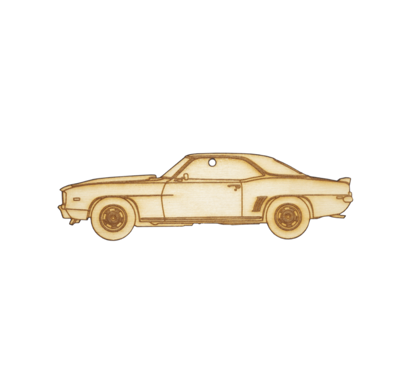 ZSPEC Laser-Engraved Wood Ornament, Style: Classic Camaro, Birch Wood
