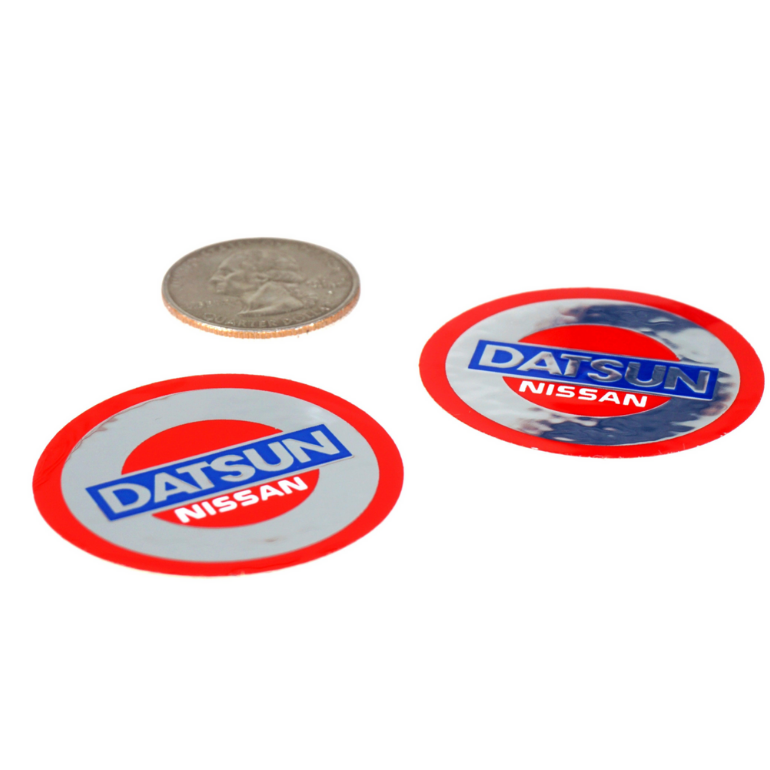 90s デッドストック バンパーステッカー 10枚セット Vintage Style Decals, Chrome-Vinyl, Style: Datsun (Two Stickers)