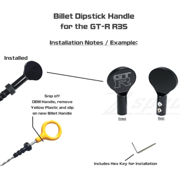 ZSPEC Dipstick Handle fits Nissan GT-R R35, Billet w/ Hex Key - ZSPEC Design LLC - Hardware Fasteners - dipstick, gt-r, handle, nissan, r35 - zspecdesign.com