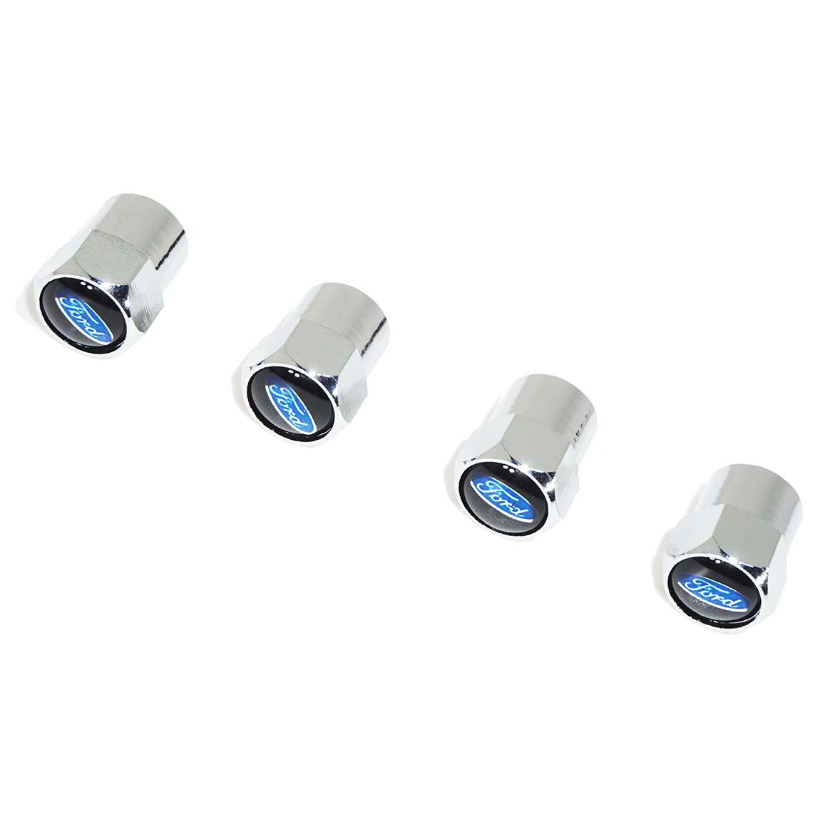 Chrome Valve Stem Tire Caps, Style: Ford Oval Style - ZSPEC Design LLC - Hardware Fasteners - cap, ford, fordgt, tire - zspecdesign.com