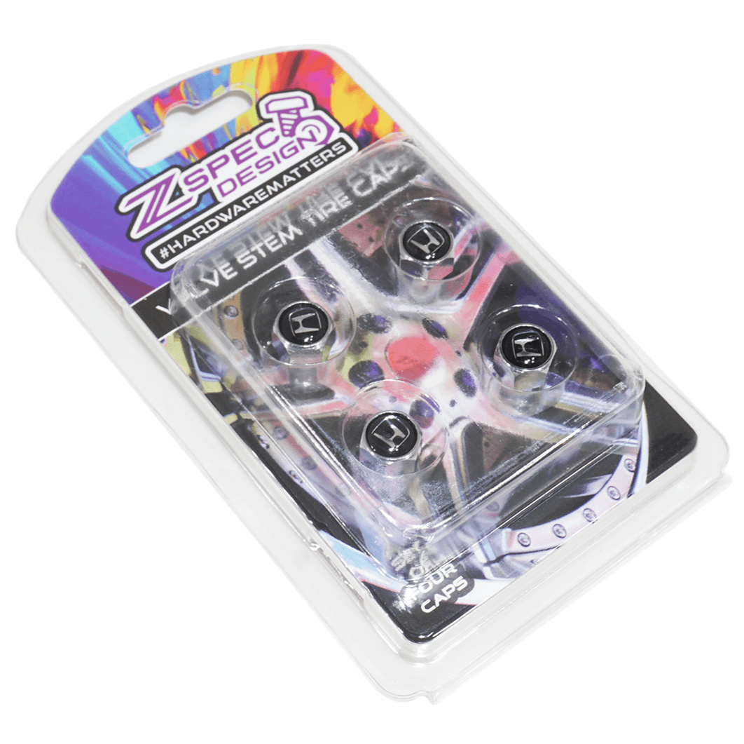 Chrome Valve Stem Tire Caps, Style: Honda - ZSPEC Design LLC - Hardware Fasteners - cap, honda, tire - zspecdesign.com