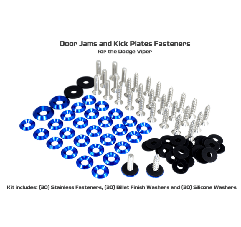 ZSPEC Door Jams and Kick Plates Fastener Kit for '03-06 Dodge Viper, Stainless & Billet - ZSPEC Design LLC - Hardware Fasteners - dodge, door jam, fastener kit, interior, Interior Fastener Kits, viper - zspecdesign.com
