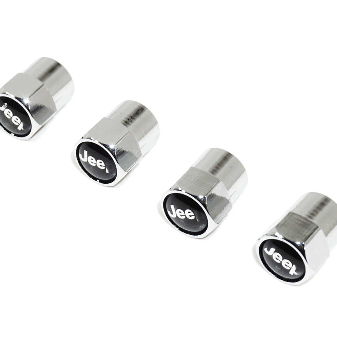 Chrome Valve Stem Tire Caps, Style: Jeep - ZSPEC Design LLC - Hardware Fasteners - cap, Cherokee, compass, jeep, patriot, tire, Wrangler - zspecdesign.com
