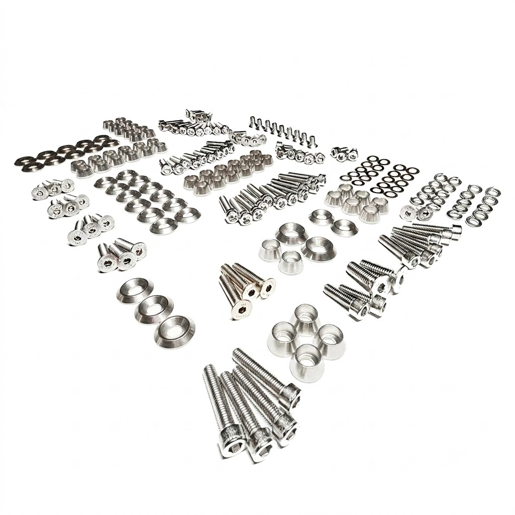 ZSPEC "Stage 3" Dress Up Bolts® Fastener Kit for '05-14 Ford Mustang V6 S197, Stainless & Billet - ZSPEC Design LLC - Hardware Fasteners - Fastener Kit, ford, mustang, s197, stage 3, v6 - zspecdesign.com