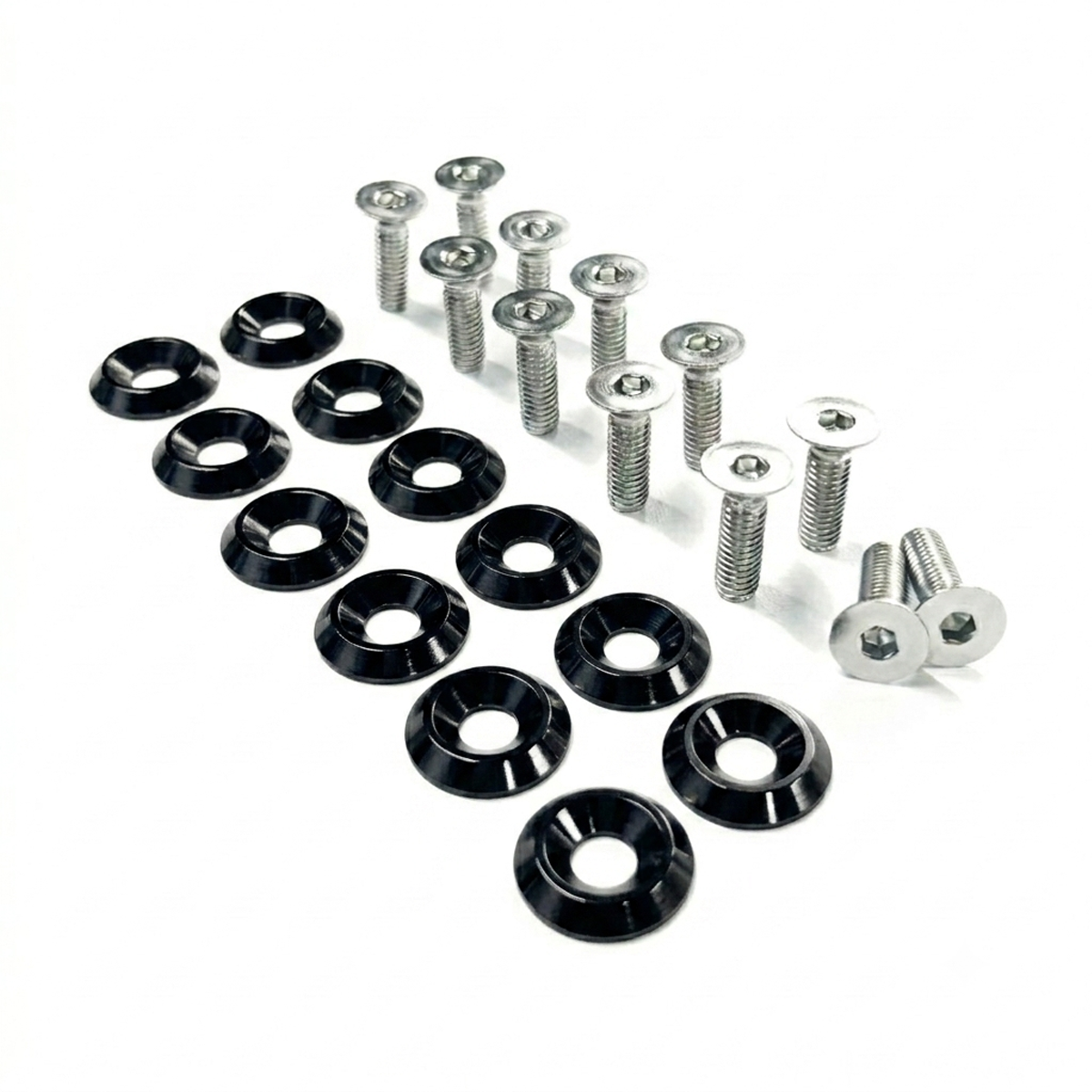 ZSPEC Fenders/Bumper/Hood Latch Kit, Mustang Fox-Body, Stainless & Billet - ZSPEC Design LLC - Hardware Fasteners - Fastener Kit, ford, fox, mustang - zspecdesign.com