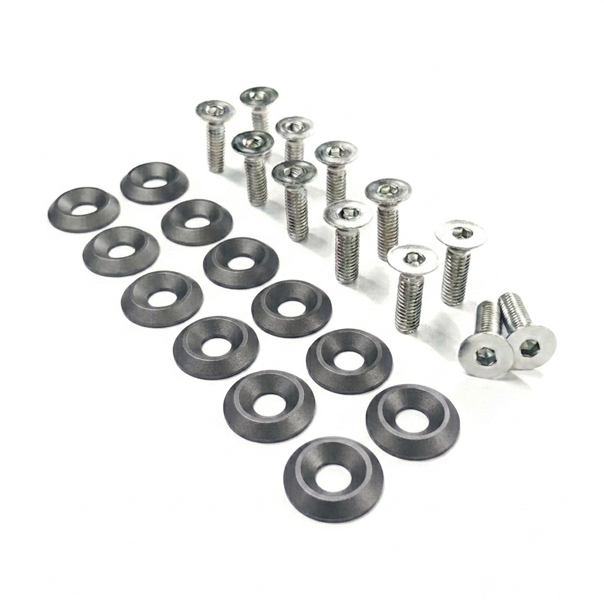ZSPEC Fenders/Bumper/Hood Latch Kit, Mustang Fox-Body, Stainless & Billet - ZSPEC Design LLC - Hardware Fasteners - Fastener Kit, ford, fox, mustang - zspecdesign.com