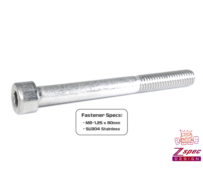 ZSPEC M8-1.25x80mm Socket-Cap SHSC Fasteners, SUS304 Stainless, 10-Pack - ZSPEC Design LLC - Hardware Fasteners - 10-pack, m8, shsc, stainless - zspecdesign.com