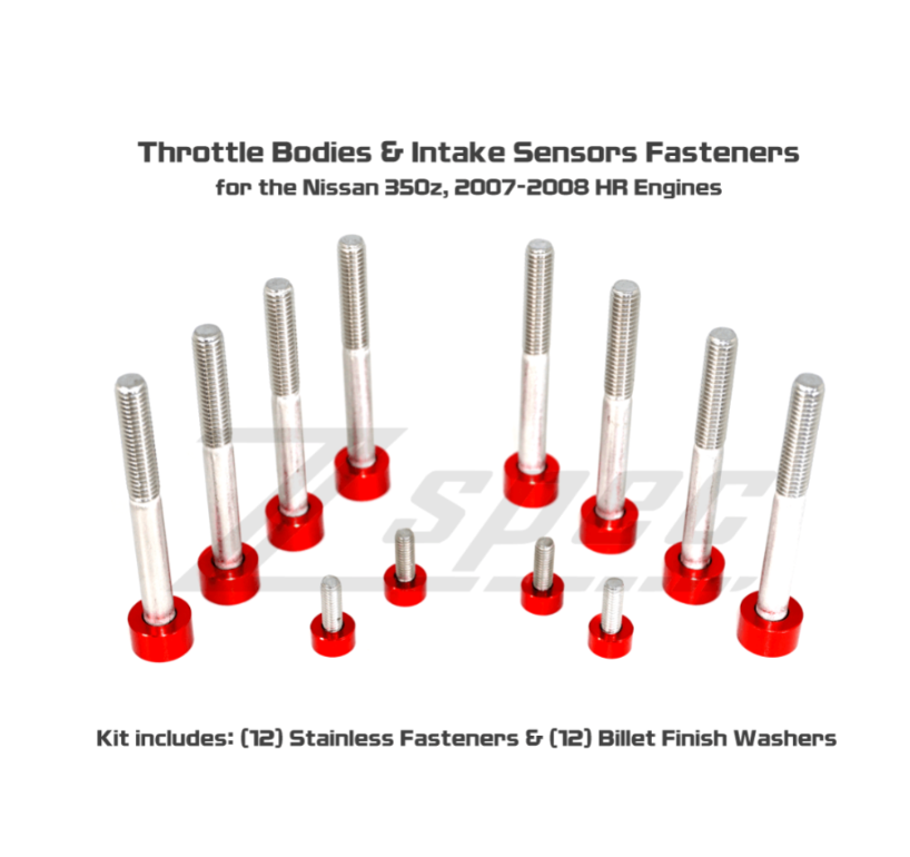 ZSPEC Throttle Bodies & Airflow Sensors Fasteners for Nissan 350z HR, Stainless & Billet - ZSPEC Design LLC - Hardware Fasteners - 350z, HR Models, nissan, throttle, Washer Color, z33 - zspecdesign.com