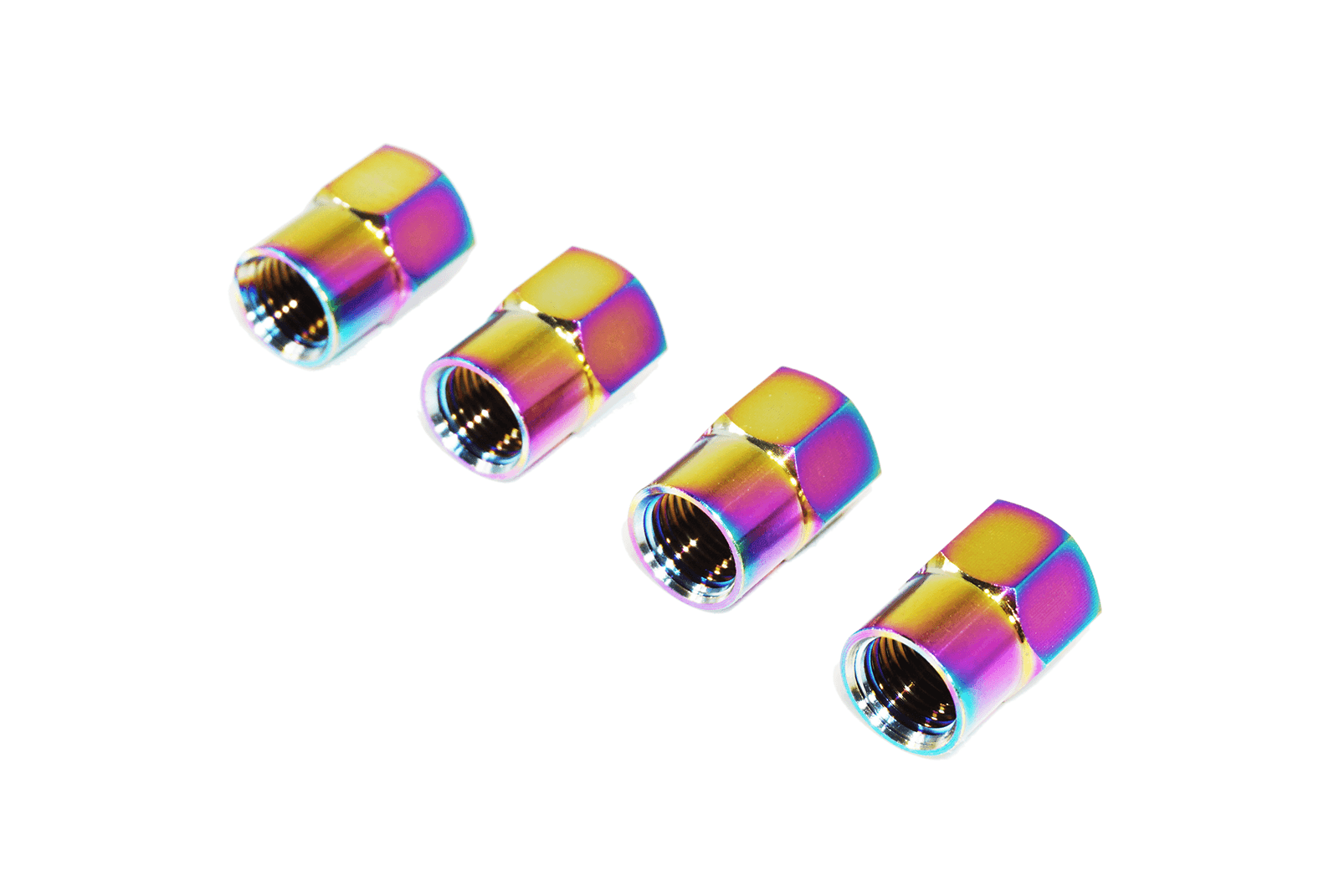 Titanium Tire Cap Set, Universal for Valve Stem Caps on Cars & Bikes, Grade-5 Titanium - ZSPEC Design LLC - Hardware Fasteners - acura, bmw, cap, datsun, honda, jeep, kia, lexus, mazda, mazda3, mazda6, mazdaspeed, mazdaspeed3, mini, nissan, nissanz, porsche, tire, toyota, toyota tire cap, vw - zspecdesign.com