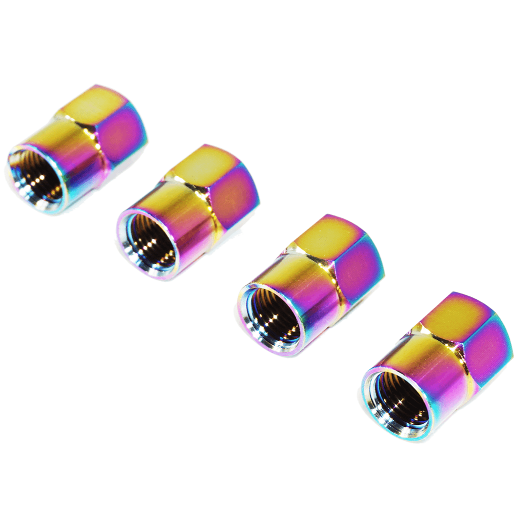 Titanium Tire Cap Set, Universal for Valve Stem Caps on Cars & Bikes, Grade-5 Titanium - ZSPEC Design LLC - Hardware Fasteners - acura, bmw, cap, datsun, honda, jeep, kia, lexus, mazda, mazda3, mazda6, mazdaspeed, mazdaspeed3, mini, nissan, nissanz, porsche, tire, toyota, toyota tire cap, vw - zspecdesign.com