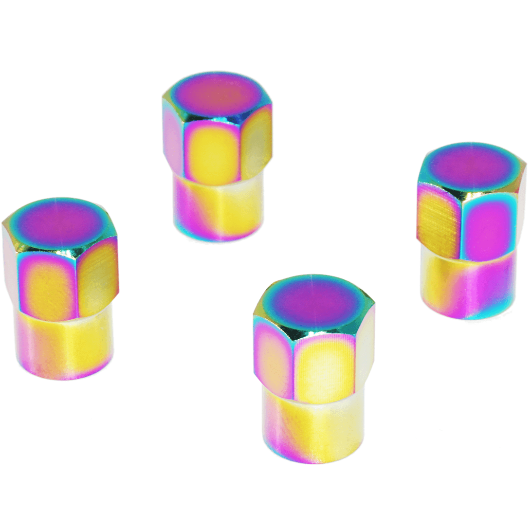 Titanium Tire Cap Set, Universal for Valve Stem Caps on Cars & Bikes, Grade-5 Titanium - ZSPEC Design LLC - Hardware Fasteners - acura, bmw, cap, datsun, honda, jeep, kia, lexus, mazda, mazda3, mazda6, mazdaspeed, mazdaspeed3, mini, nissan, nissanz, porsche, tire, toyota, toyota tire cap, vw - zspecdesign.com