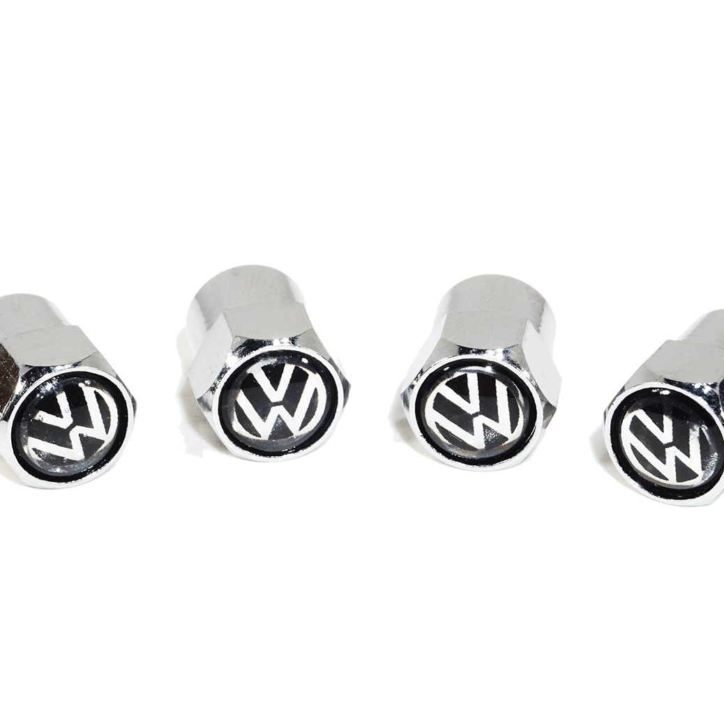 Chrome Valve Stem Tire Caps, Style: VW - ZSPEC Design LLC - Hardware Fasteners - cap, tire, valve stem, Volk, Volks Wagen, volkswagen, VW - zspecdesign.com