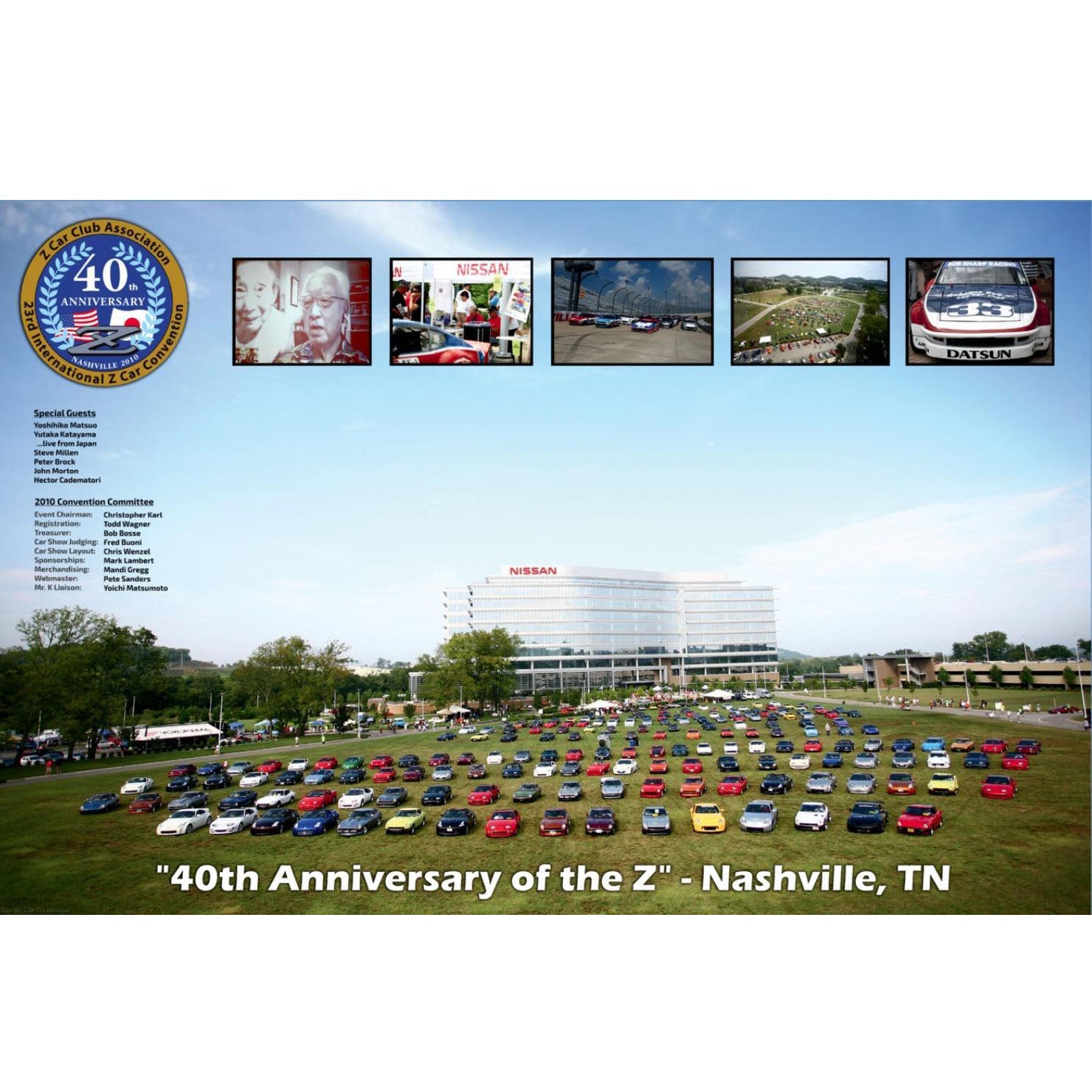 ZCON 2010 Car Show at Nissan North America Poster in Nashville, TN, 24" x 36" Size - ZSPEC Design LLC - Posters, Prints, & Visual Artwork - lifestyle, poster, Z - zspecdesign.com