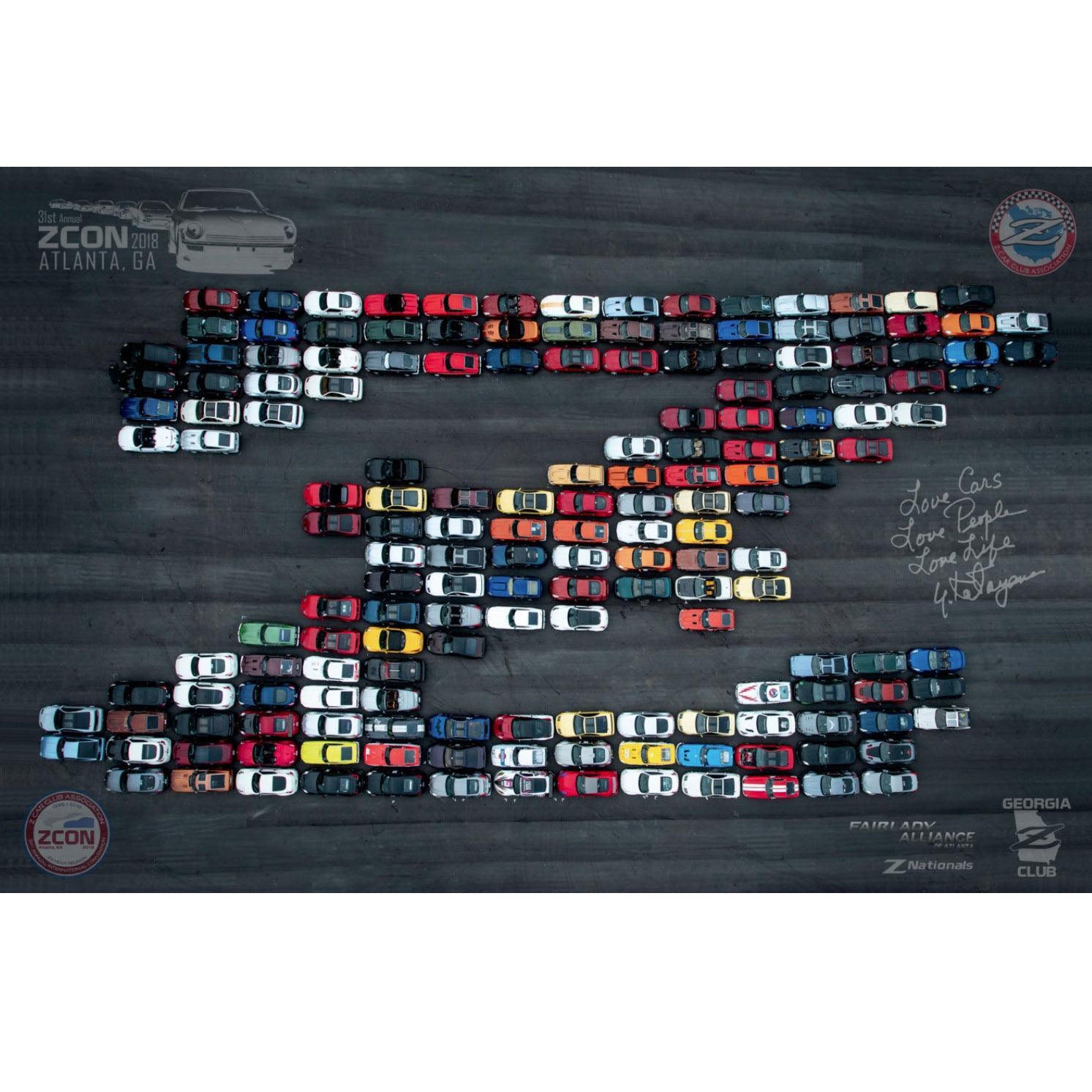 ZCON 2018 "Road Atlanta Z Picture" Enthusiast-Cars Poster - Atlanta, GA - 24" x 36" Size - ZSPEC Design LLC - Posters, Prints, & Visual Artwork - lifestyle, poster, Z - zspecdesign.com