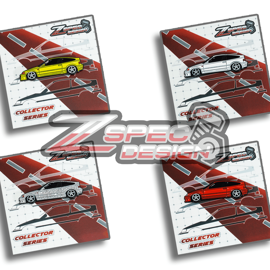Honda CRX (Red/White/Yellow/Glitter-Silver) Lapel/Hat Pin