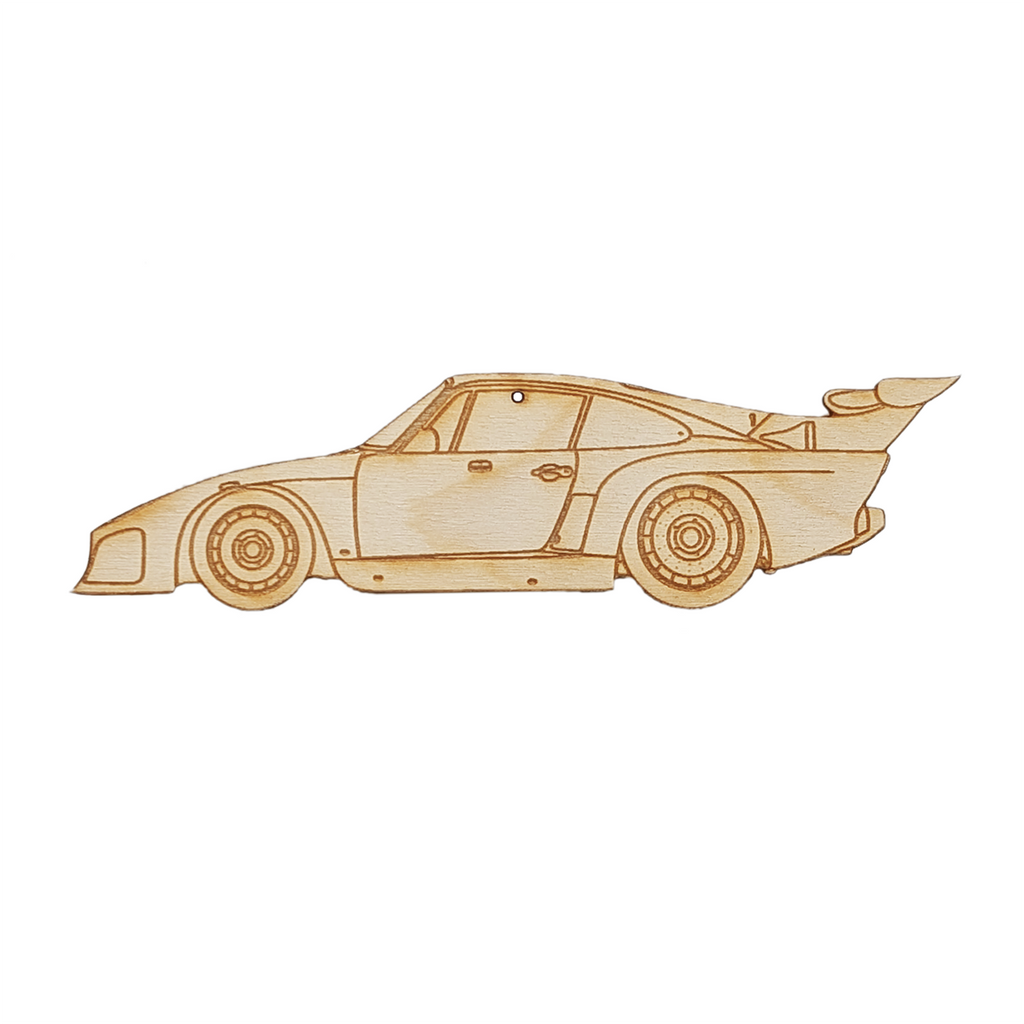 ZSPEC Laser-Engraved Birch Ornament, Style: Porsche 935/78 Moby Dick