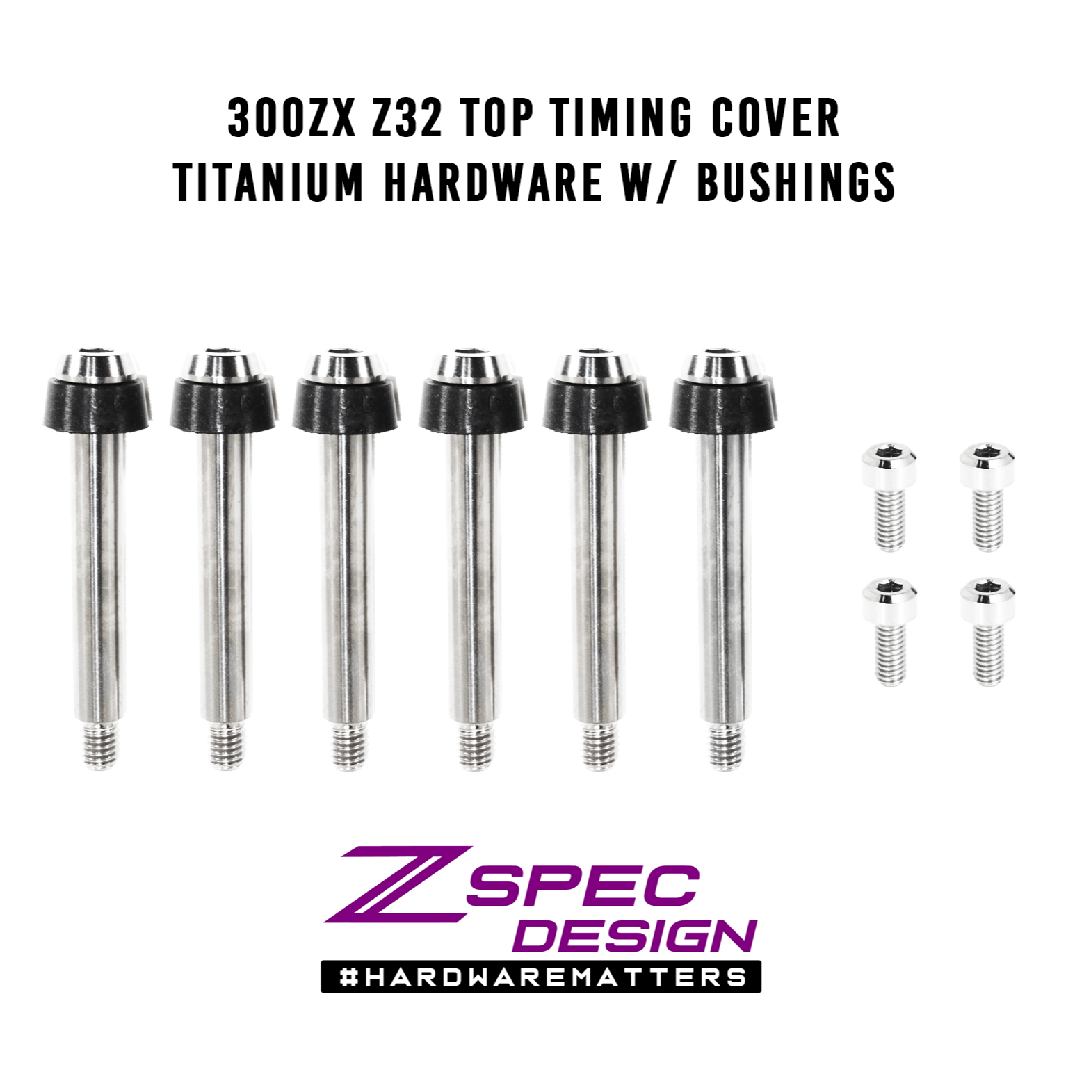 ZSPEC Shoulder-Bolt Timing Covers Fasteners w/ Bushings, Nissan 300zx Z32, Titanium - ZSPEC Design LLC - Hardware Fasteners - 300zx, nissan, Shoulder-bolt, z32 - zspecdesign.com