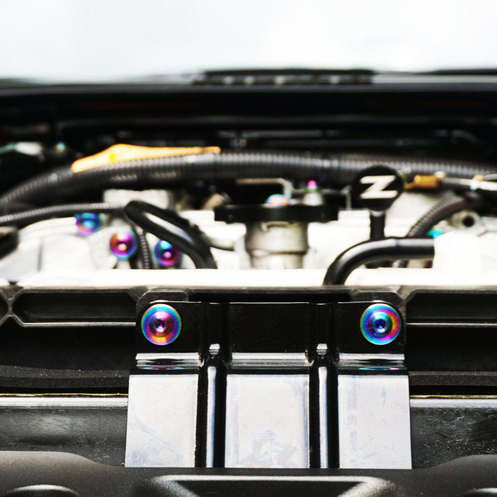 ZSPEC "Stage 3" Dress Up Bolts® Hardware Kit for Nissan 370z Z34, Titanium
Grade-5 Titanium (40-45% weight-savings, non-corrosive)
Engines: VQ37VHR