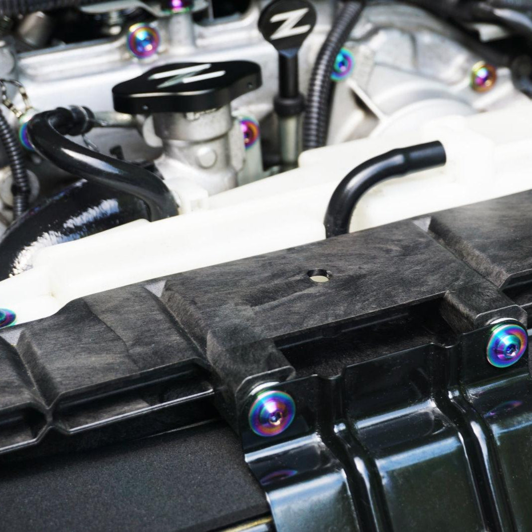 ZSPEC "Stage 3" Dress Up Bolts® Hardware Kit for Nissan 370z Z34, Titanium
Grade-5 Titanium (40-45% weight-savings, non-corrosive)
Engines: VQ37VHR