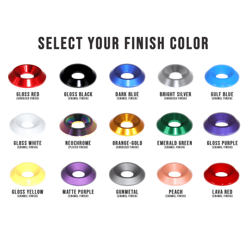 ZSPEC M5 Billet Fender-Finish Dress Up Washers for M5 FHSC Fasteners, 10-Pack - ZSPEC Design LLC - Hardware Fasteners - 10-pack, billet hardware, Dress Up Washer, fhsc, finish washer, m5 - zspecdesign.com
